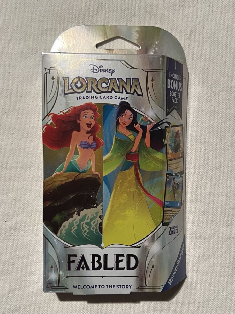 Disney Sammelbilder & Trading cards: Fabled Starter Deck Amber Sapphire Disney Lorcana EN – Neu und originalverpackt aus Rafz von SaintCruz