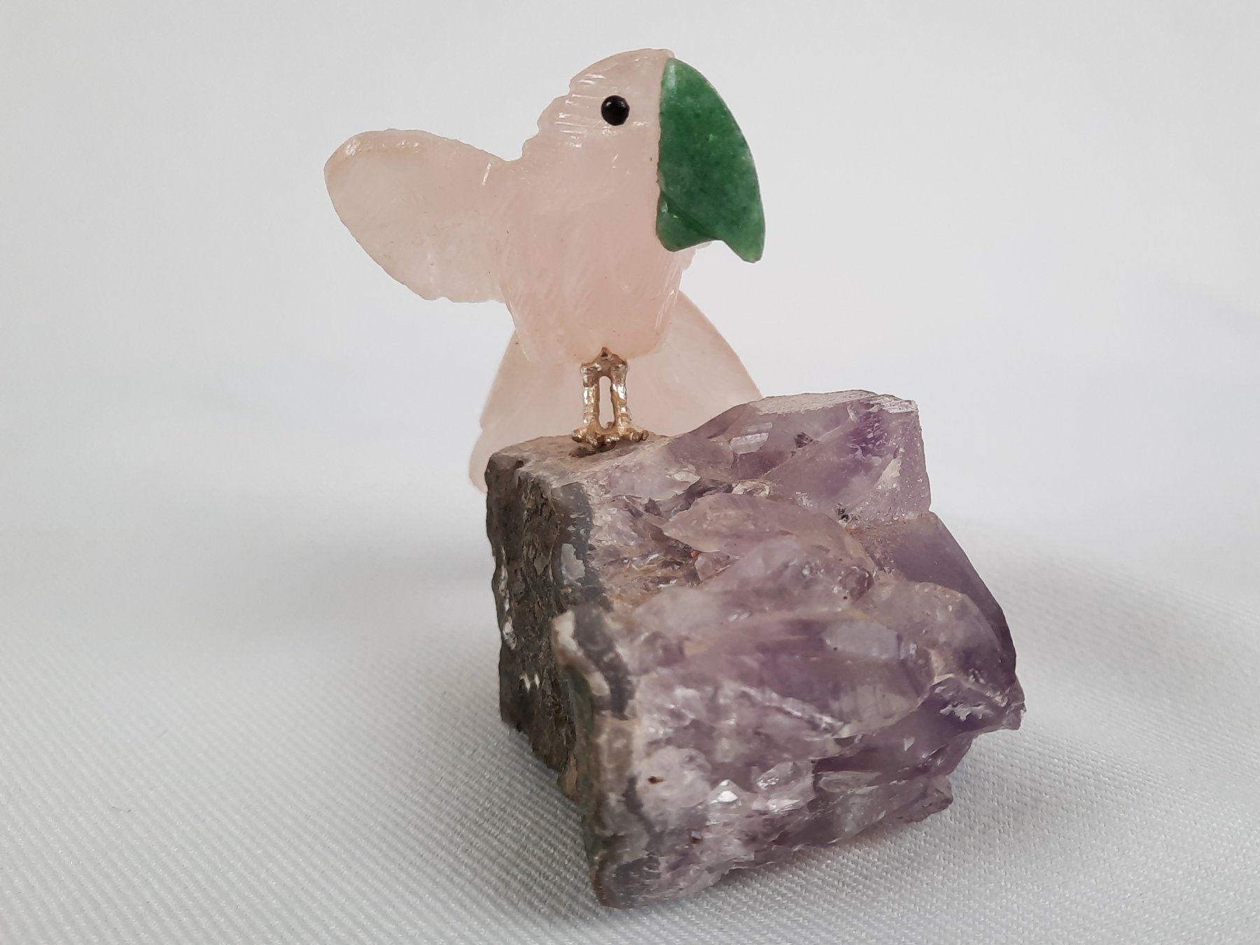Pierres précieuses: 2 Amethyst mit Vogel – D'occasion à Beinwil am See par Restwert_Beinwil 3