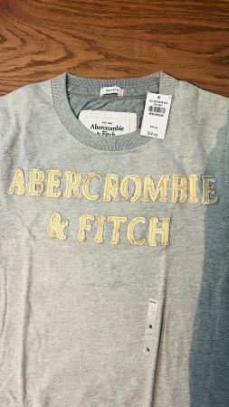 Abercrombie & Fitch Herren T-Shirt Gr. M Grau Neu