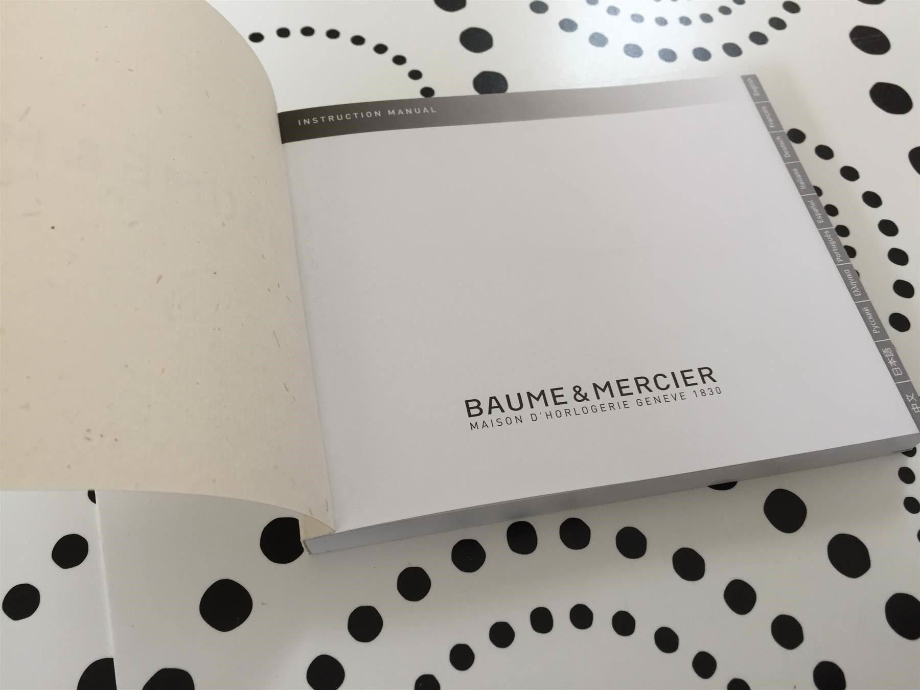 Documenti: BAUME & MERCIER - OPERATING INSTRUCTIONS - TOUS MODELES !!! – Nuovo e nell'imballaggio originale da Epalinges venduto da dream-watch 1