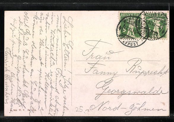 Cartoline postali: Winterthur, Kantonales Technikum mit Gr – Usato da Berlin venduto da bartko-reher 1