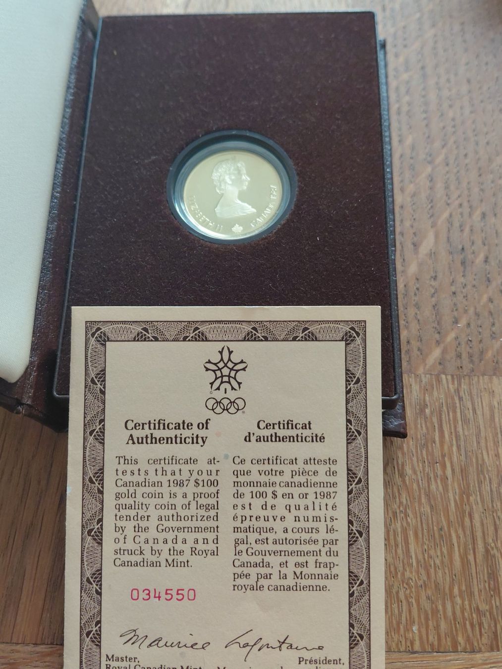 Tutti le monete: 100 DOLLAR GOLD KANADA1987 – Nuovo e nell'imballaggio originale da Bern venduto da wau68 2