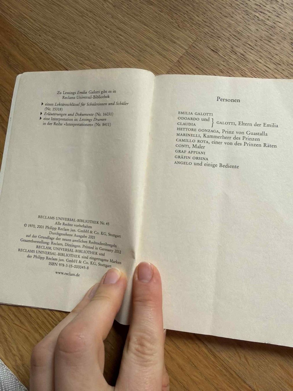Libri: Lessing - Emilia Galotti - Reclam – Usato da Riehen venduto da edu_92w7 6