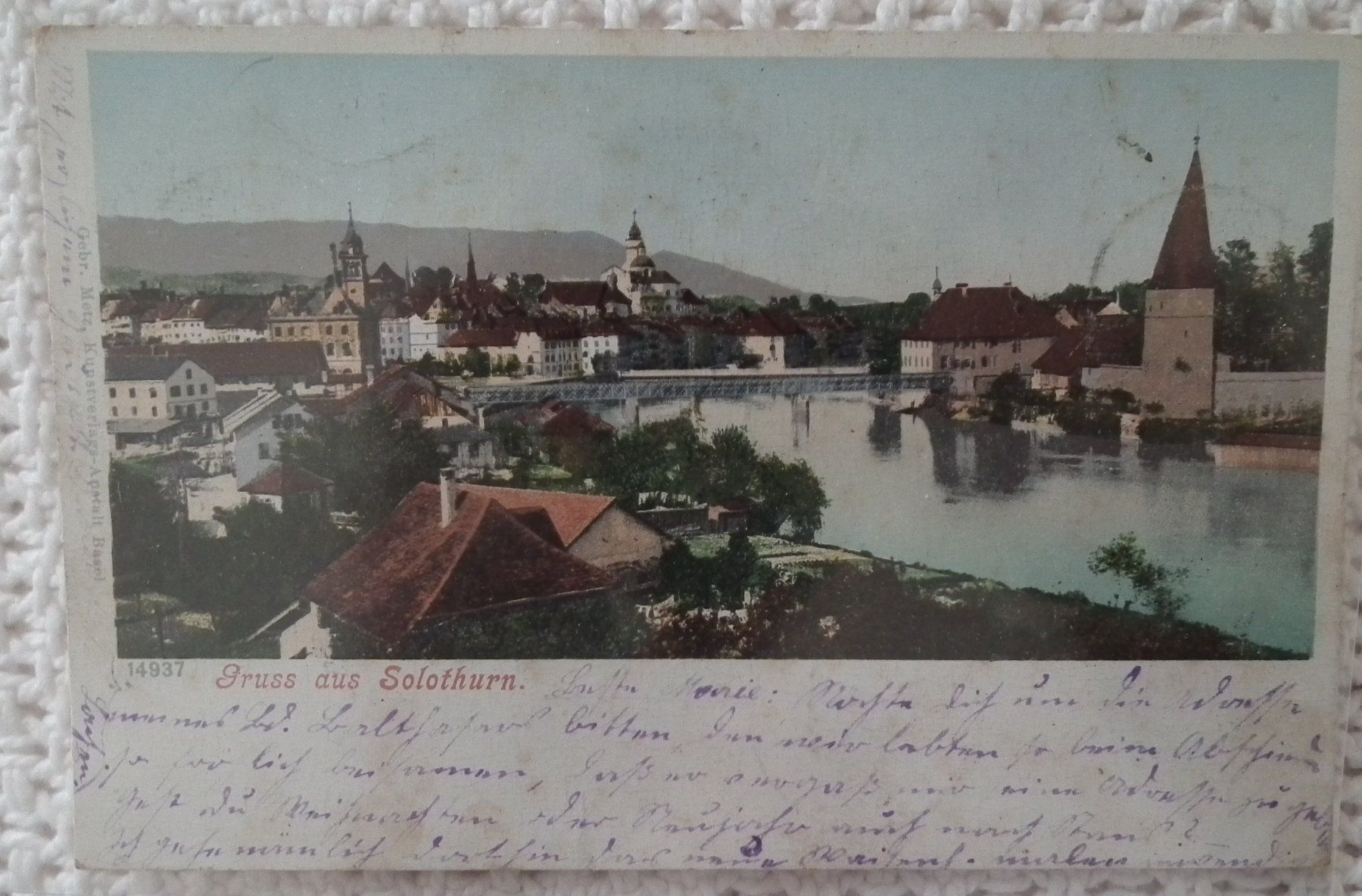 Cartoline postali: Gruss aus Solothurn 1905,    Fehlerhafte Rückseite – Usato da Kriens venduto da WULLU99