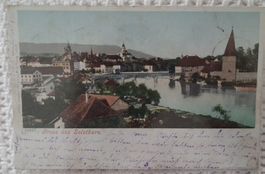 Gruss aus Solothurn 1905,    Fehlerhafte Rückseite