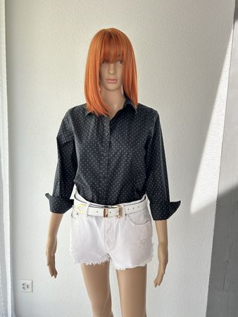 Ralph Lauren Women's Shirt, Black Polka Dot, size M.