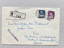 160, 176 eingeschrieben, Hotelpost,Grand Hotel Curhaus Davos