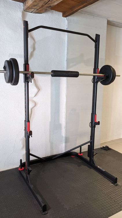 Squat Rack Krafttraining - Verstellbarer Kniebeugen Käfig Bis 200kg