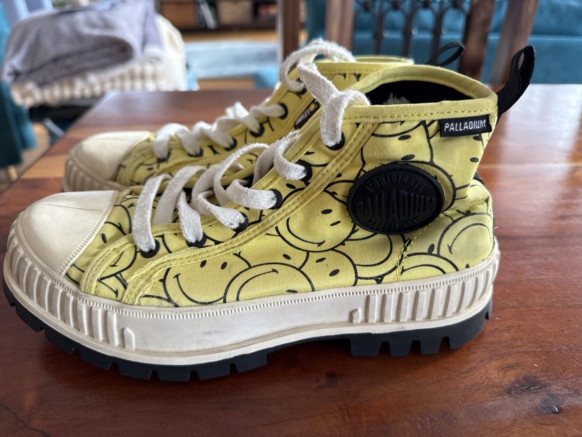 Palladium Scarpe da uomo: Palladium Smiley Face Canvas Boots - Size 37 - Cute! – Usato da Genève venduto da aic_8tl7 1