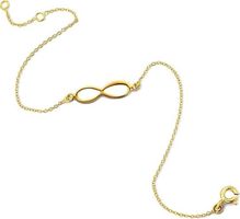Armband Damen Gelbgold 9 Karat mit Unendlichkeit 18 cm