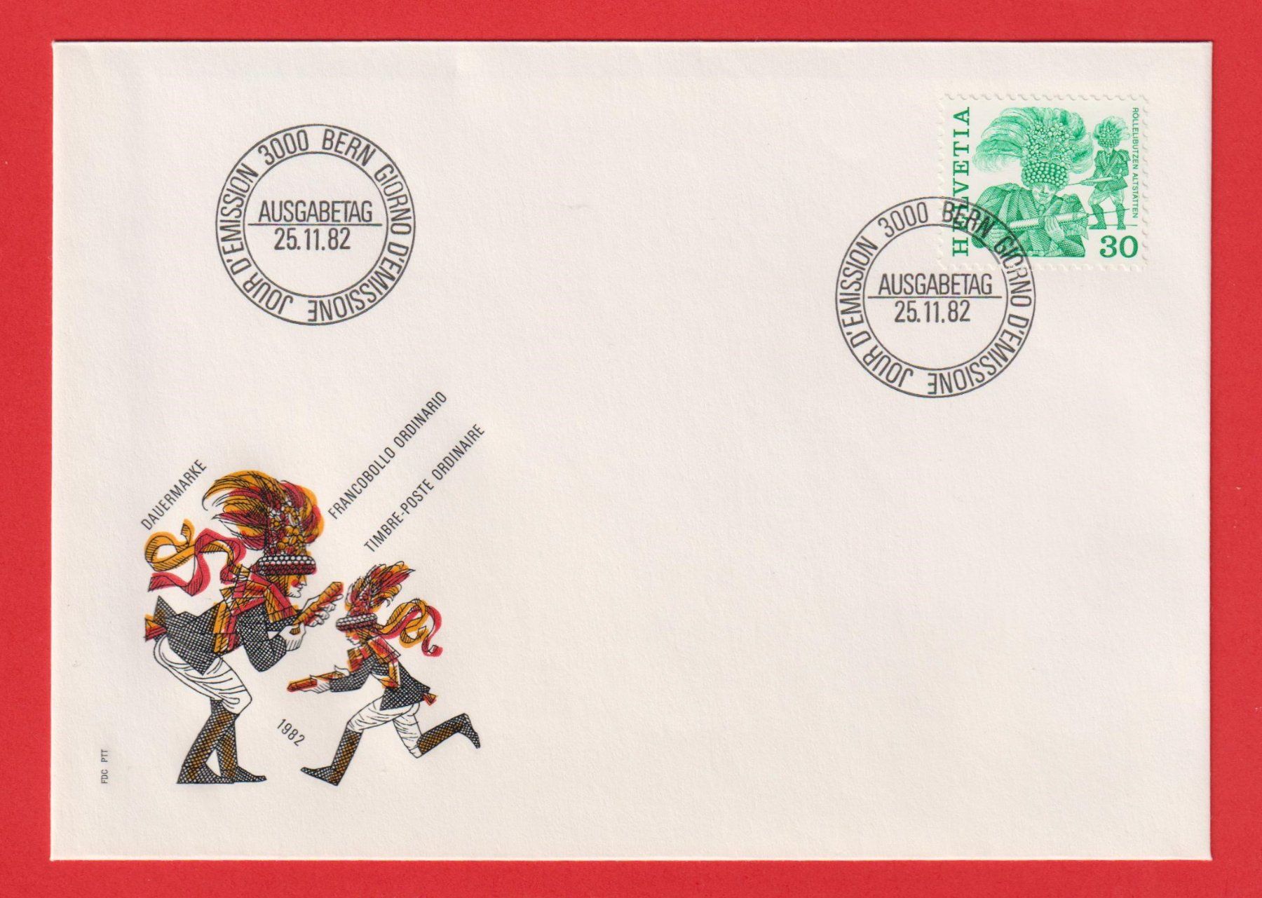 Tutti i francobolli: FDC 1982 & 4er Block Postfrisch m. Tab 677 Röllelibutzen – Nuovo e nell'imballaggio originale da Oensingen venduto da Stro11 3