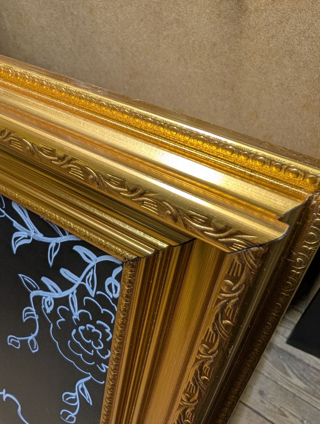 Wandtafeln: Tafel mit Goldrahmen, Vintage Stil – Gebraucht aus Huttwil von Schnuegu13 1