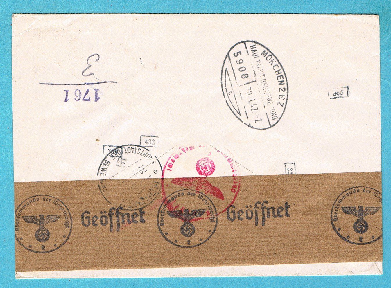Tutti i francobolli: 3 zensierte Luftpost-Briefe 2.Weltkrieg. Ab Fr.1! – Usato da Seedorf venduto da Carabella3 2
