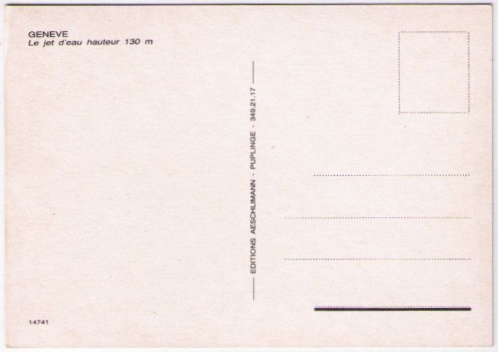 Cartoline postali: Genf / Genève - Jet d'eau – Usato da Binningen venduto da Mountainrider 1
