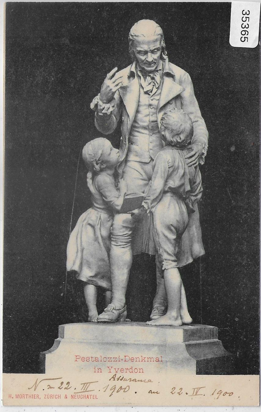 Cartoline postali: Pestalozzi-Denkmal in Yverdon – Usato da Ettingen venduto da Kartenplanet