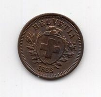 (451) Schweiz, 1 Rappen 1883, vz