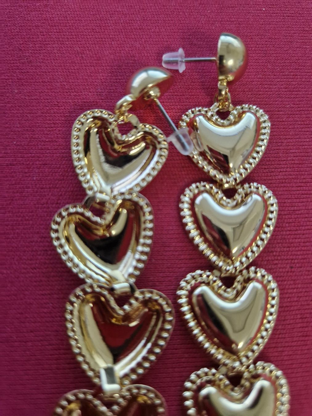 Orecchini pendenti & Orecchini a lobo: 14k vergoldete Herz-Ohrhänger, Statement Schmuck – Nuovo e nell'imballaggio originale da Glattbrugg venduto da majuska01 4