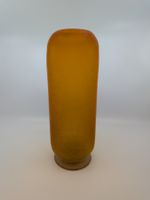 Vase Glasvase orange mit farblosem Fuss