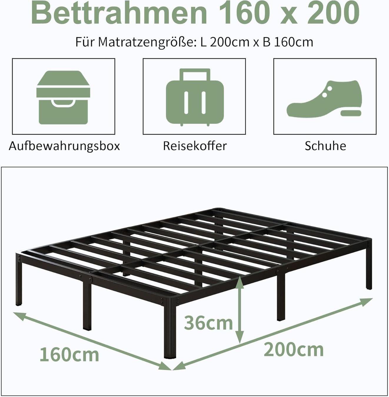 Betten: Metallbett 160x200 cm -  36cm Höhe – Neu und originalverpackt aus Basel von Stephan-Siegrist 2