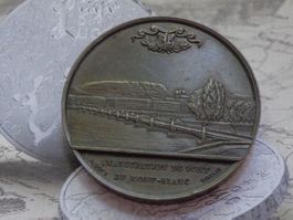 Médaille Inauguration du Pont du Mont-Blanc 21.12.1862