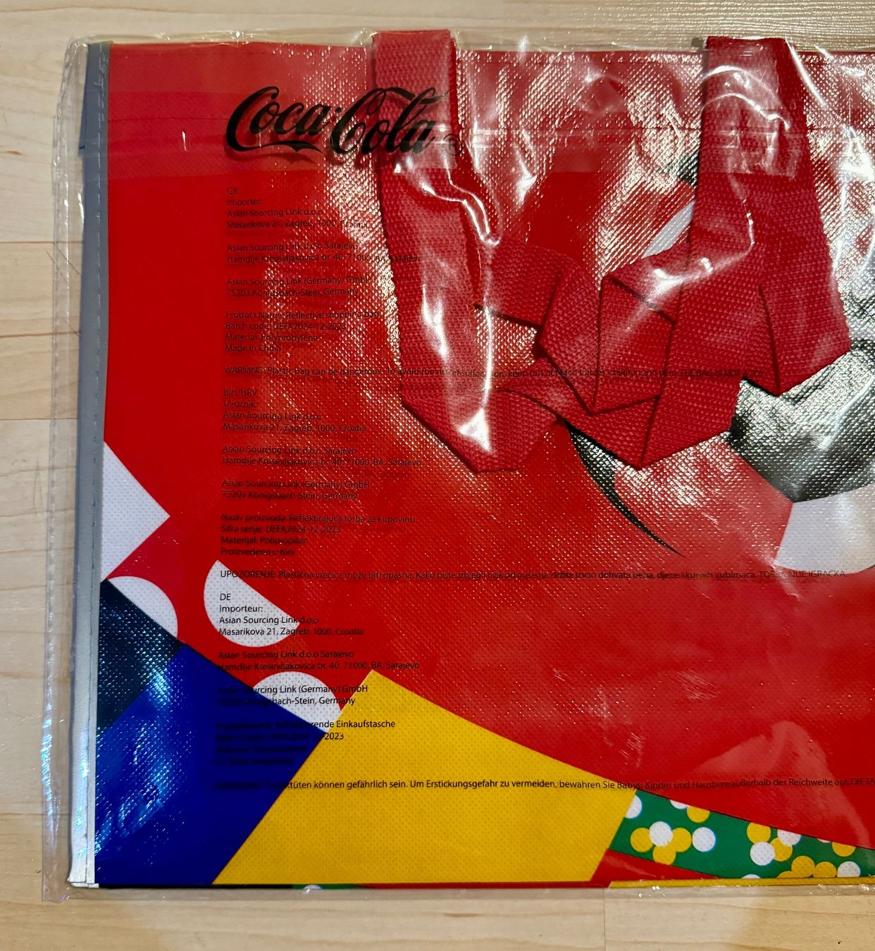 Coca-Cola Borse: Original "Coca Cola" Reflektierende Einkaufstasche UEFA 2024 – Nuovo e nell'imballaggio originale da Seuzach venduto da Inspektor99 3