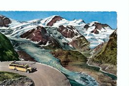 Postauto auf der Sustenstrasse, Sustenpass; Steingletscher