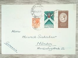 TR100 Enveloppe + Timbre Italie 1967