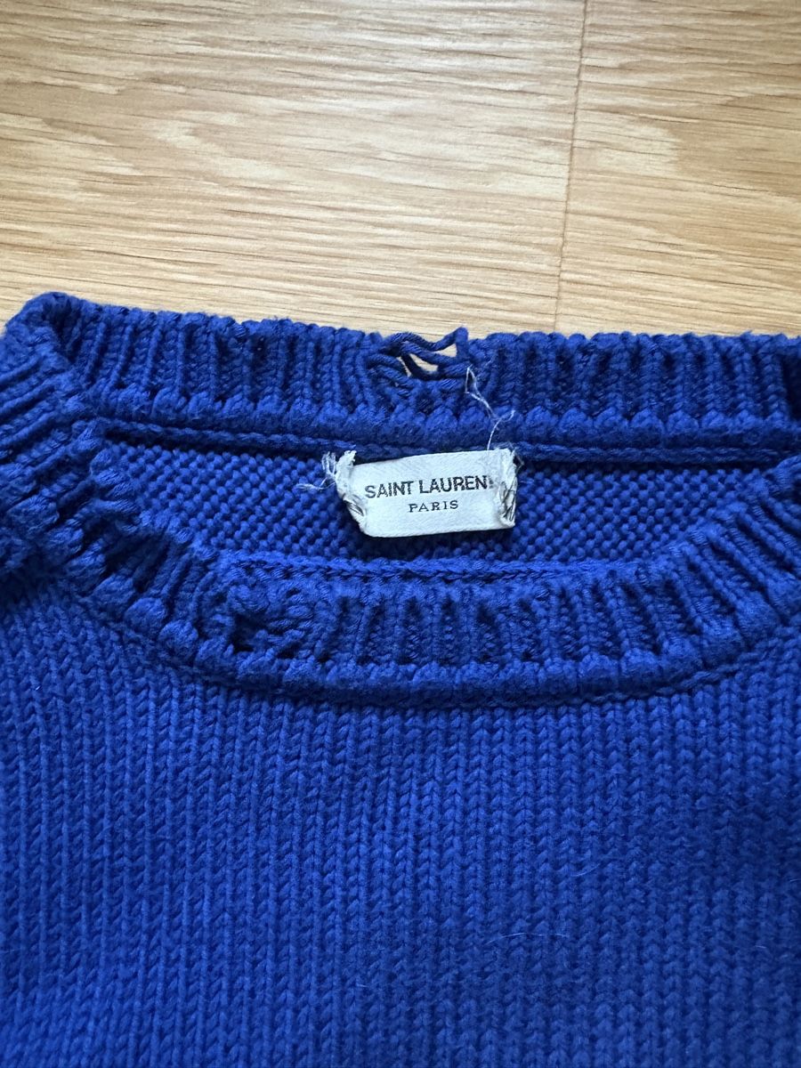 Saint Laurent Maglioni & Felpe: SAINT LAURENT STRICKPULLOVER BLAU GR. M – Usato da Luzern venduto da poe_5fml 2