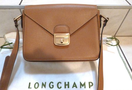LONGCHAMP LEDERTASCHE ORIGINAL NEU  COGNACBRAUN