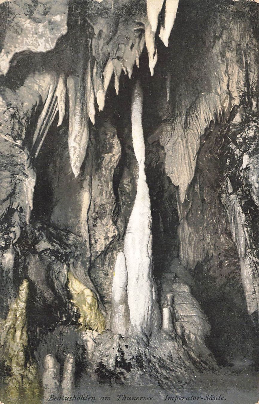 Ansichtskarten: Beatushöhlen am Thunersee Imperator Säule (BE) – Gebraucht aus Biasca von Blenio71
