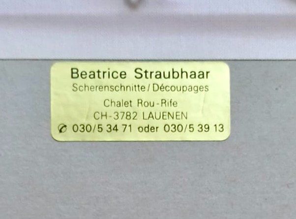 Grafica & Litografie: Scherenschnitt Beatrice Straubhaar Lauenen – Usato da Burgdorf venduto da glasrabe01 4