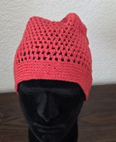 Sommermütze gehäkelt rot Handmade Neu