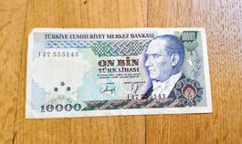 10 000 Turkish Lirasi 1970 vintage