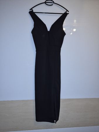 Abendkleid "Wal G" schwarz ..ärmellos. Schlitz Grösse 36/38 
