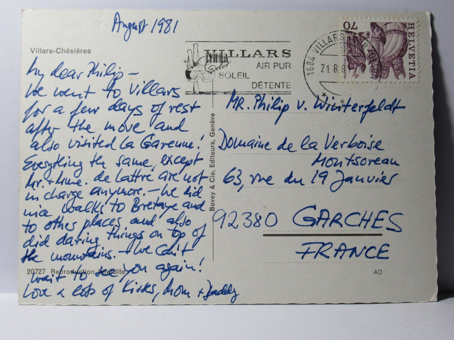 Cartoline postali: Villars - Chésières – Usato da Grenchen venduto da frechri 1