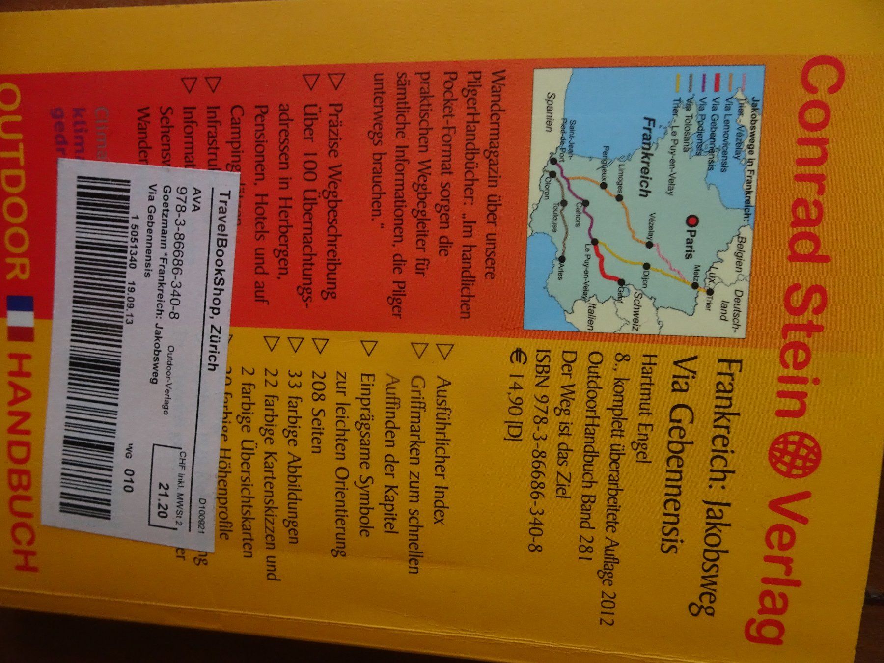 Libri: Jakobsweg Frankreich: Genf-LePuy – Usato da männedorf venduto da purzelchen 8