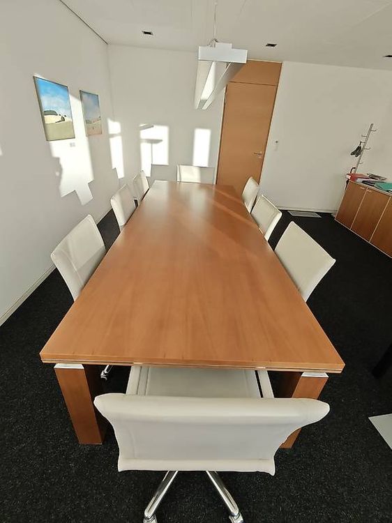 Tavolo Da Conferenza Weber 240x120cm - Serie Easy Con Alzata Elettrica, Colore Bianco - Foto 7