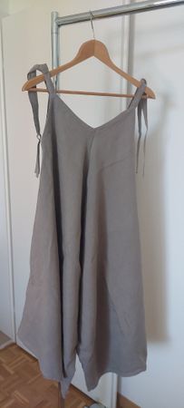 Leinen Latzhose one Size "Made in Italy" Sommer-Look luftig