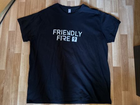 T-Shirt, Grösse 5XL,Friendly Fire 9, schwarz 