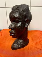 Afrikanische Holzskulptur, Kopf, Handarbeit, Deko, Top!