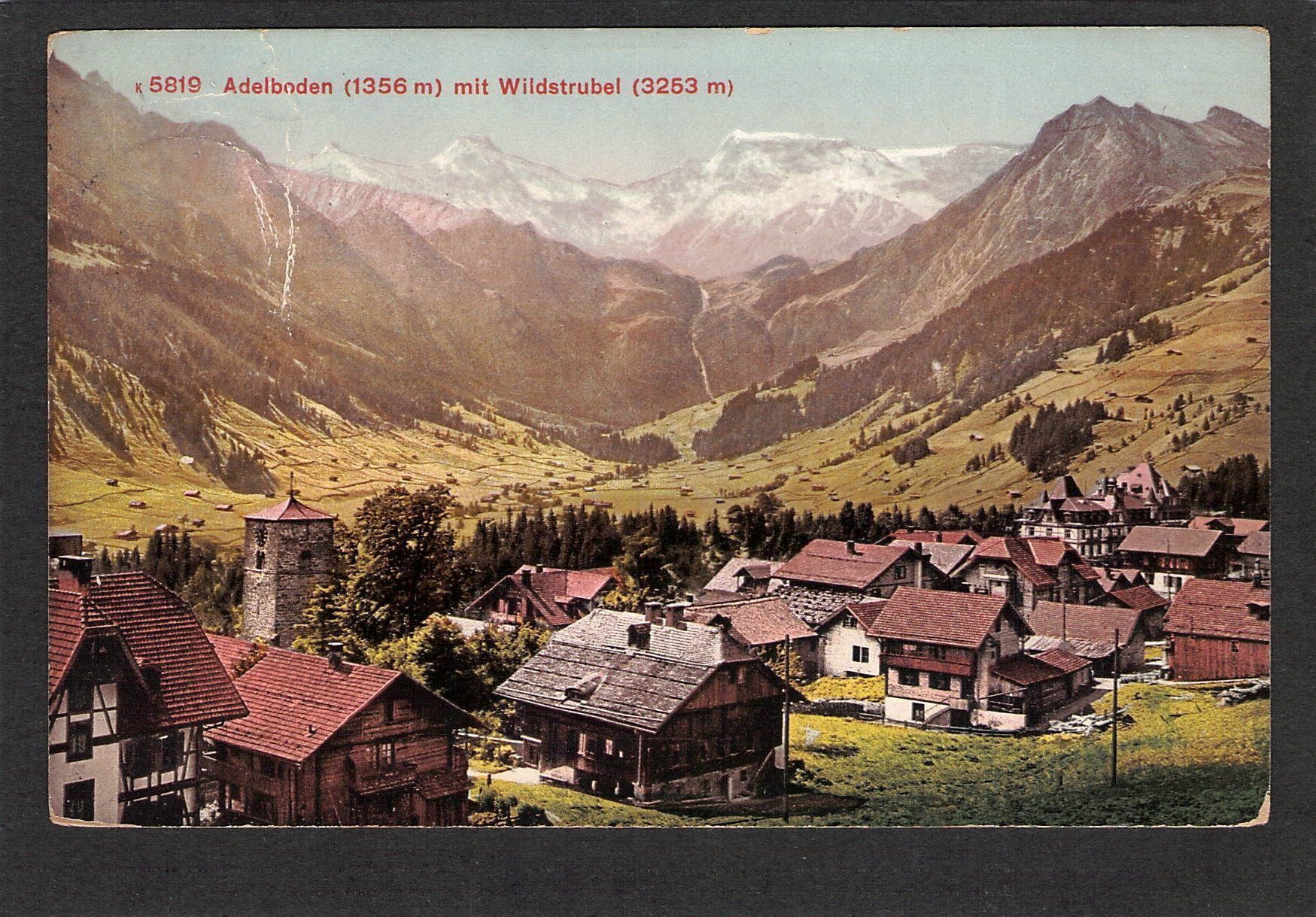 Cartoline postali: AK/BE Adelboden mit Wildstrubel – Usato da Reichenburg venduto da Pipo-67