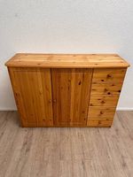 Kiefer Massivholz Sideboard mit Schubladen und Türen