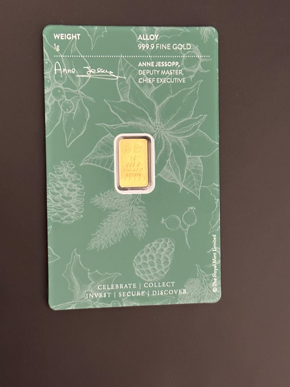 Metalli preziosi: Goldbarren 1g Royal Mint – Nuovo e nell'imballaggio originale da Untersiggenthal venduto da byiggy 1