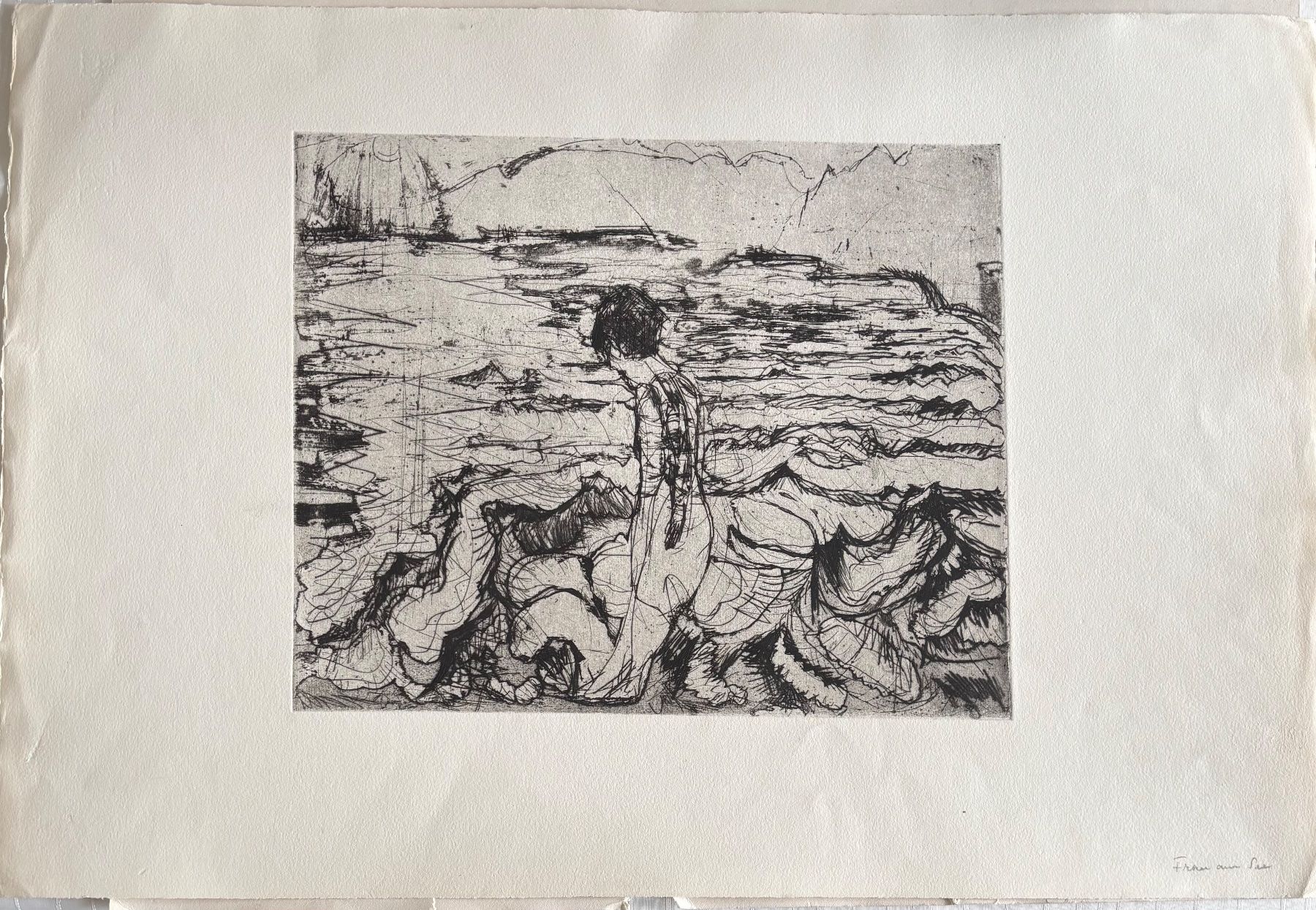 Dipinti: Albert Müller (1897-1926), Radierung, Expressionismus, 1926 – Usato da Frauenfeld venduto da Merk52 1