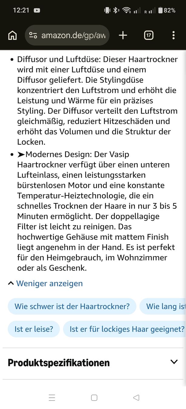 Föhn: Haartrockner Vasip mit Diffusor  – Gebraucht aus Aadorf von NadjaNightmare 9