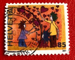 Nr.1244 mit Stempel Lasst Liebe sprechen 2007  