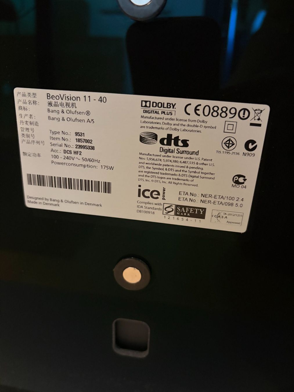 Bang & Olufsen Televisori: Beovision 11-40 super état – Usato da Onex venduto da fbellocpuntocom 3