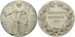 Belgien - Medaille Concours Gevaert 1907 versilbert