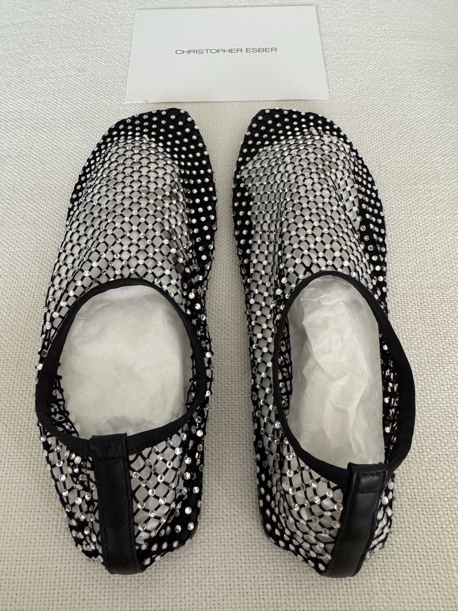 Damenschuhe: Slip-Ons Minette aus Mesh mit Kristallen – Neu und originalverpackt aus Basel von AVLiving