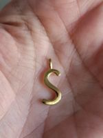 Anhänger Silber vergoldet, Buchstabe S